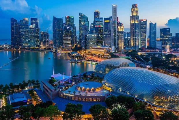Cách xin visa du lịch Singapore - Vịnh Merlion